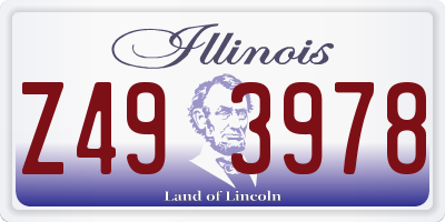 IL license plate Z493978