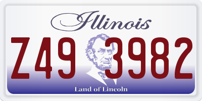 IL license plate Z493982