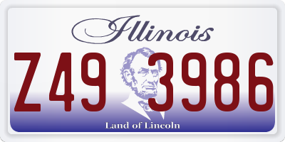 IL license plate Z493986