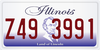 IL license plate Z493991