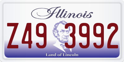 IL license plate Z493992