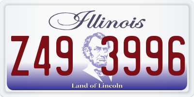 IL license plate Z493996