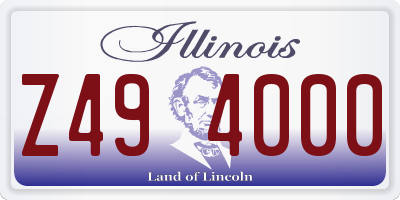 IL license plate Z494000
