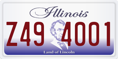 IL license plate Z494001