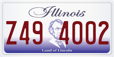 IL license plate Z494002