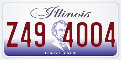 IL license plate Z494004