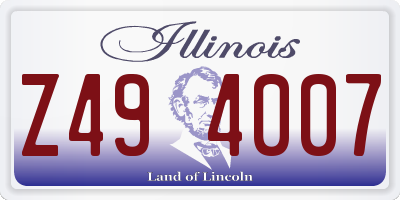 IL license plate Z494007