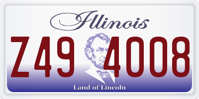 IL license plate Z494008