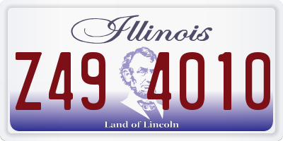 IL license plate Z494010