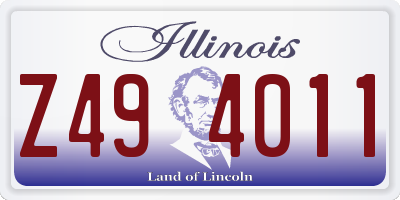 IL license plate Z494011