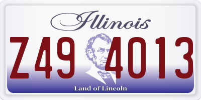 IL license plate Z494013