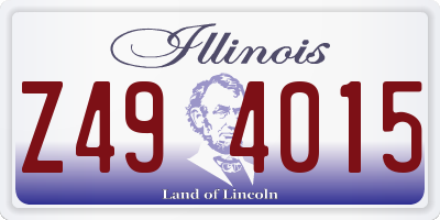 IL license plate Z494015