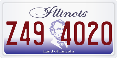 IL license plate Z494020
