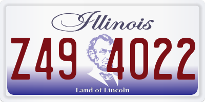 IL license plate Z494022
