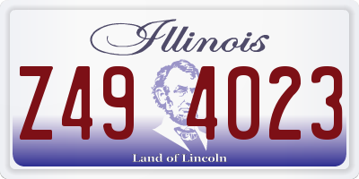 IL license plate Z494023