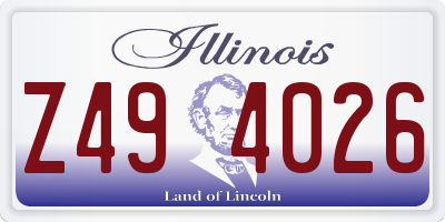 IL license plate Z494026