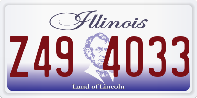 IL license plate Z494033