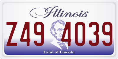 IL license plate Z494039