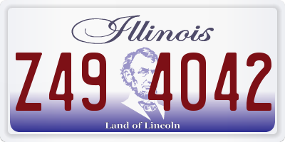 IL license plate Z494042
