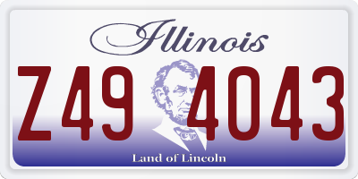 IL license plate Z494043