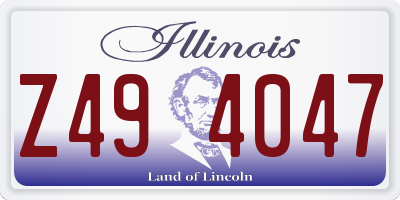 IL license plate Z494047