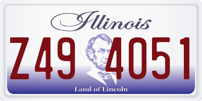 IL license plate Z494051