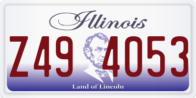 IL license plate Z494053