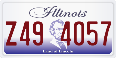 IL license plate Z494057