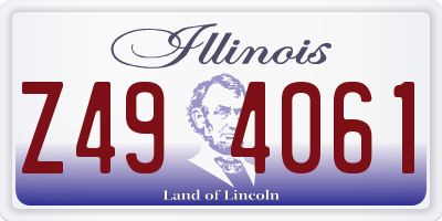 IL license plate Z494061