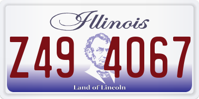 IL license plate Z494067