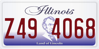 IL license plate Z494068