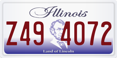 IL license plate Z494072