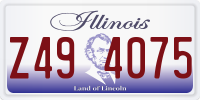 IL license plate Z494075