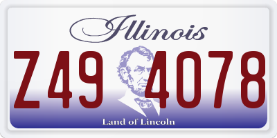 IL license plate Z494078