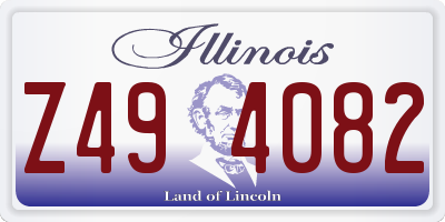 IL license plate Z494082