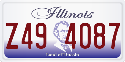 IL license plate Z494087
