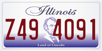 IL license plate Z494091