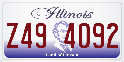 IL license plate Z494092
