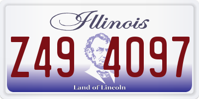 IL license plate Z494097