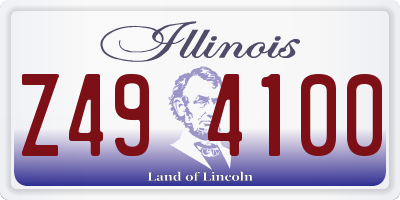 IL license plate Z494100