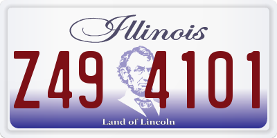 IL license plate Z494101