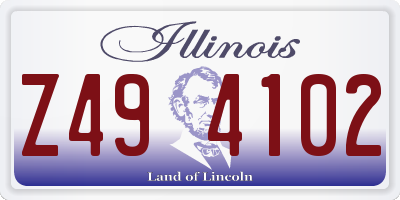 IL license plate Z494102