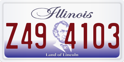IL license plate Z494103