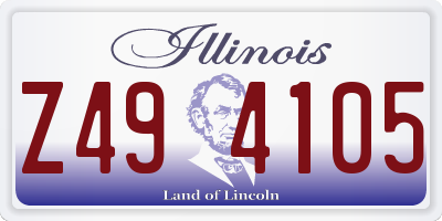 IL license plate Z494105