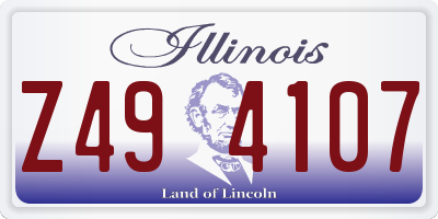 IL license plate Z494107