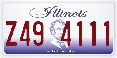 IL license plate Z494111