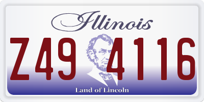 IL license plate Z494116