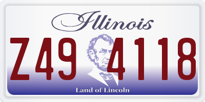 IL license plate Z494118