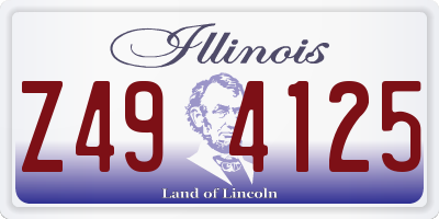 IL license plate Z494125