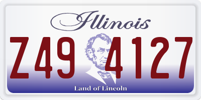 IL license plate Z494127